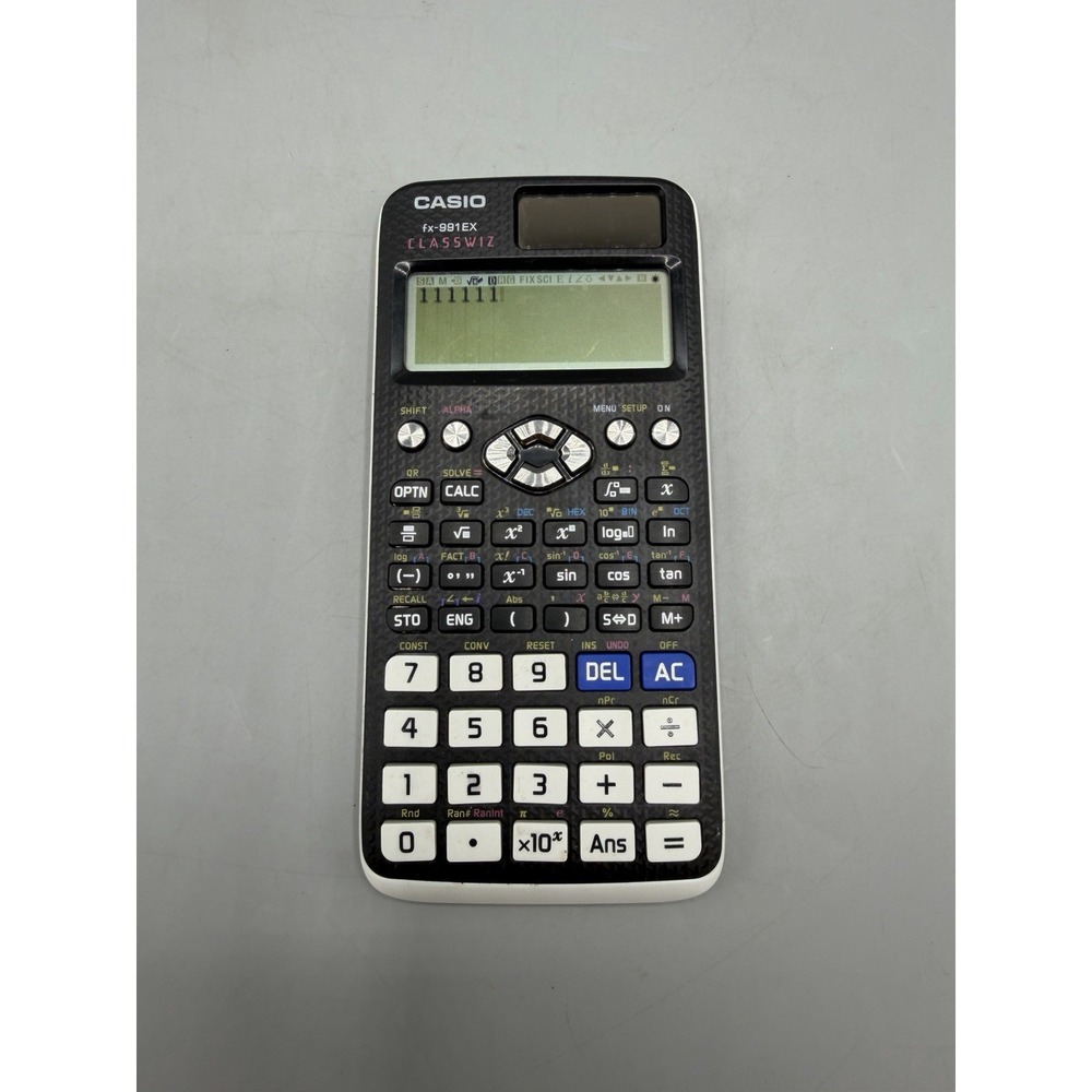 Casio FX-991EX ClassWiz Scientific Calculator Solar Battery Powered Black White
